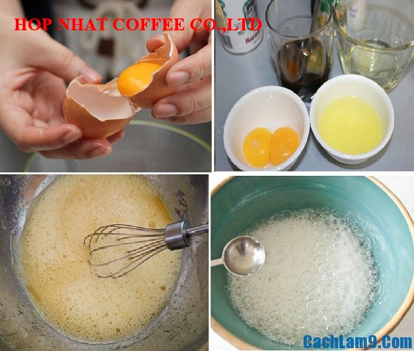 Các bước đánh trứng cho cà phê